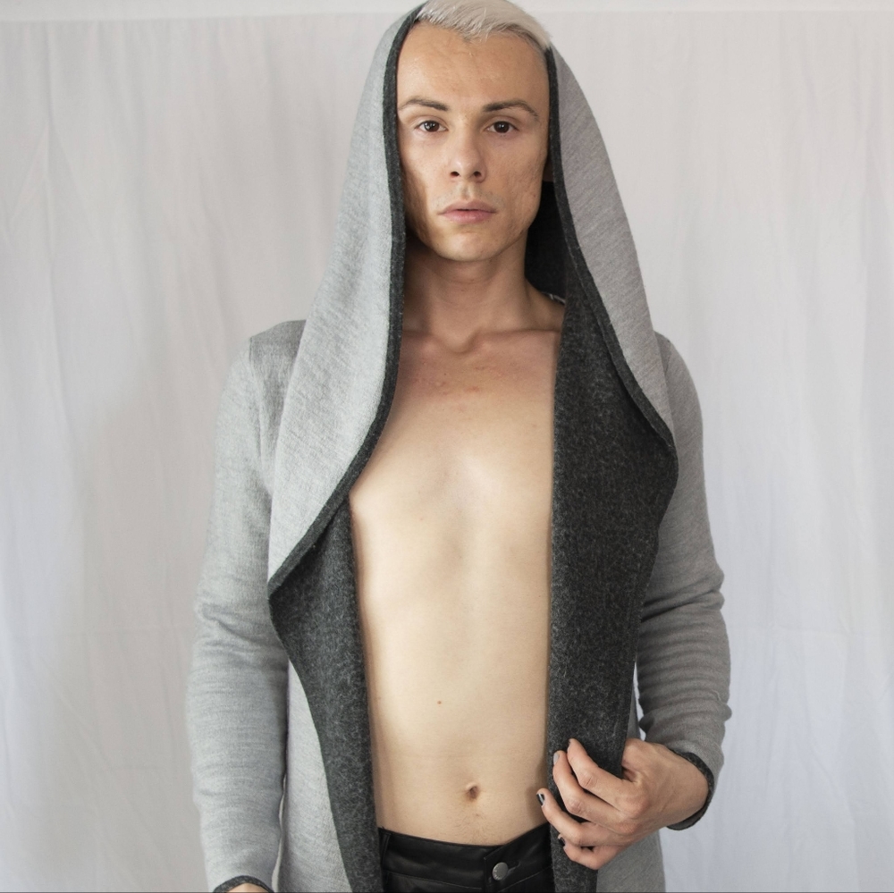 BNCI draped Hood cardigan